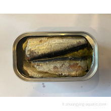 Prix ​​bon marché 125 g de sardines en conserve dans l&#39;huile de soja